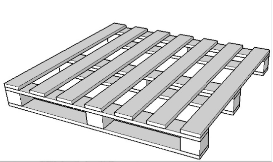 Pallet gỗ sử dụng trong kho – kích thước 1100 x 1300 – chuyên kê hàng nhựa, hàng điện máy
